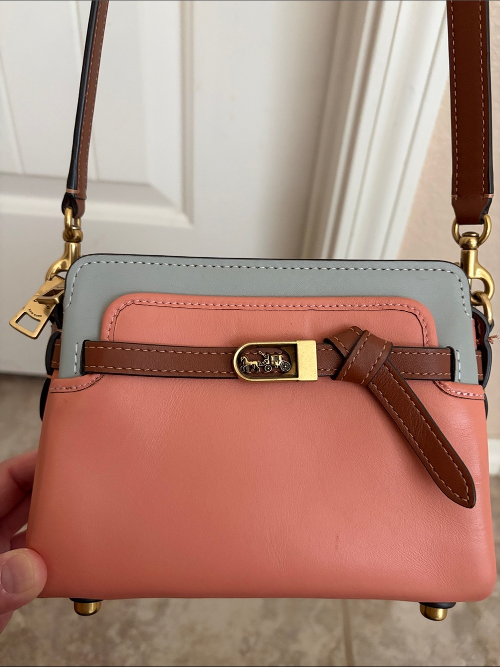 COACH C2632 Tate 18Crossbody in Coral Brand New
